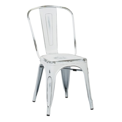 BRW29A2-AW Bristow Armless Chair, Antique White, 2 Pack