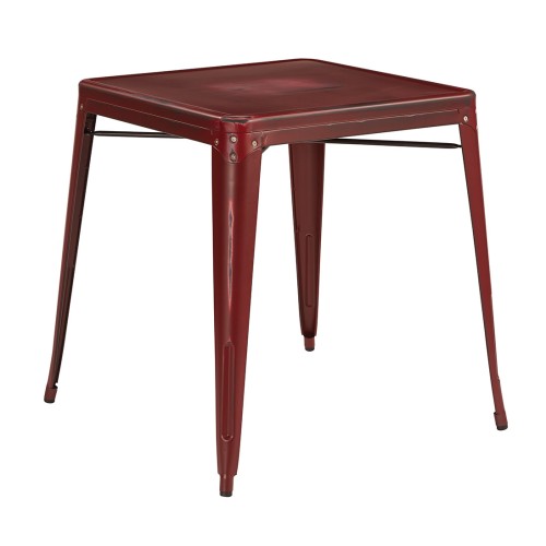 BRW432-ARD Bristow Antique Metal Table in Antique Red (KD)