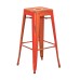 BRW3030A4-AOR Bristow 30" Antique Metal Barstool, Antique ORANGE FINISH, 4 PACK