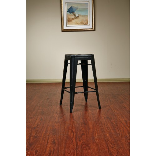 BRW3026A4-AB Bristow 26" Antique Metal Barstool, Antique BLACK FINISH, 4 PACK