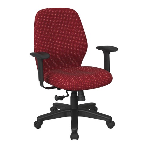 3121-K114 Mid Back 2-to-1 synchro Tilt Chair with 2 -Way Adjustable Soft Padded Arms