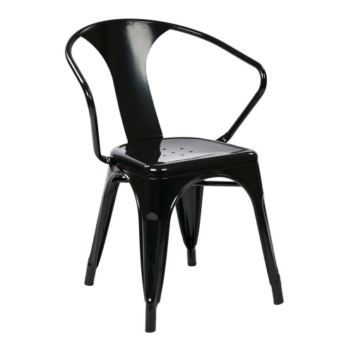 PTR2830A2-3 30" Metal Chair (2-Pack) (Black)