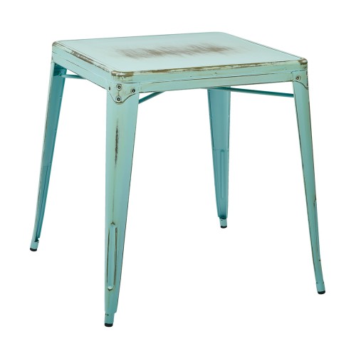 BRW432-ASB Bristow Antique Metal Table in Antique Sky BLUE(KD)