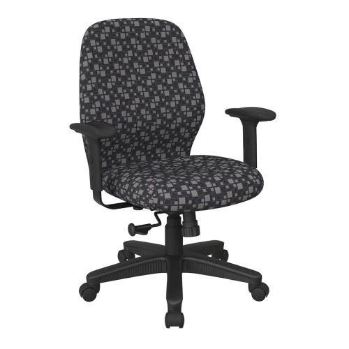 3121-K108 Mid Back 2-to-1 synchro Tilt Chair with 2 -Way Adjustable Soft Padded Arms