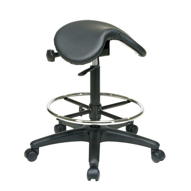 ST205 Backless Stool with Saddle Seat