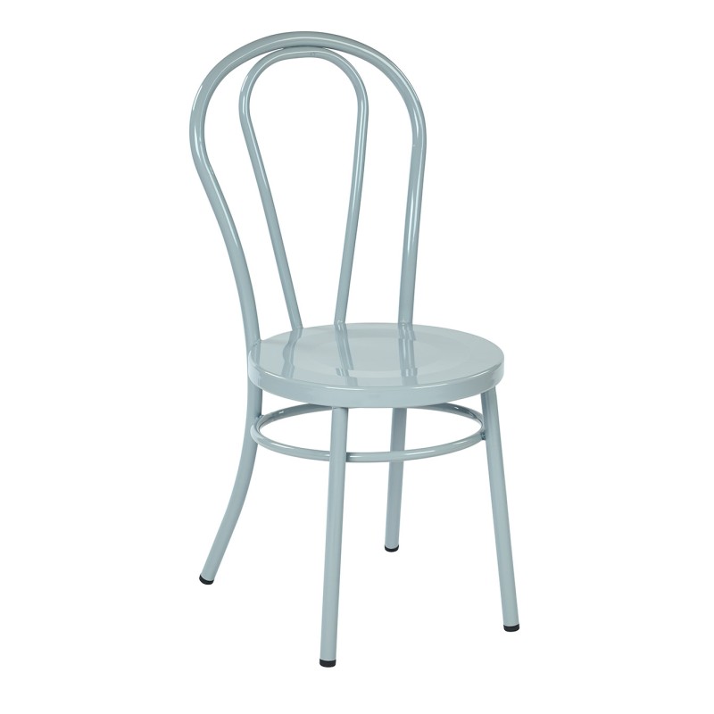 OD2918A2-P704 Odessa Metal Dining Chair with Backrest in Pastel Quarry Finish- Ships Fully Assembled, 2-Pack