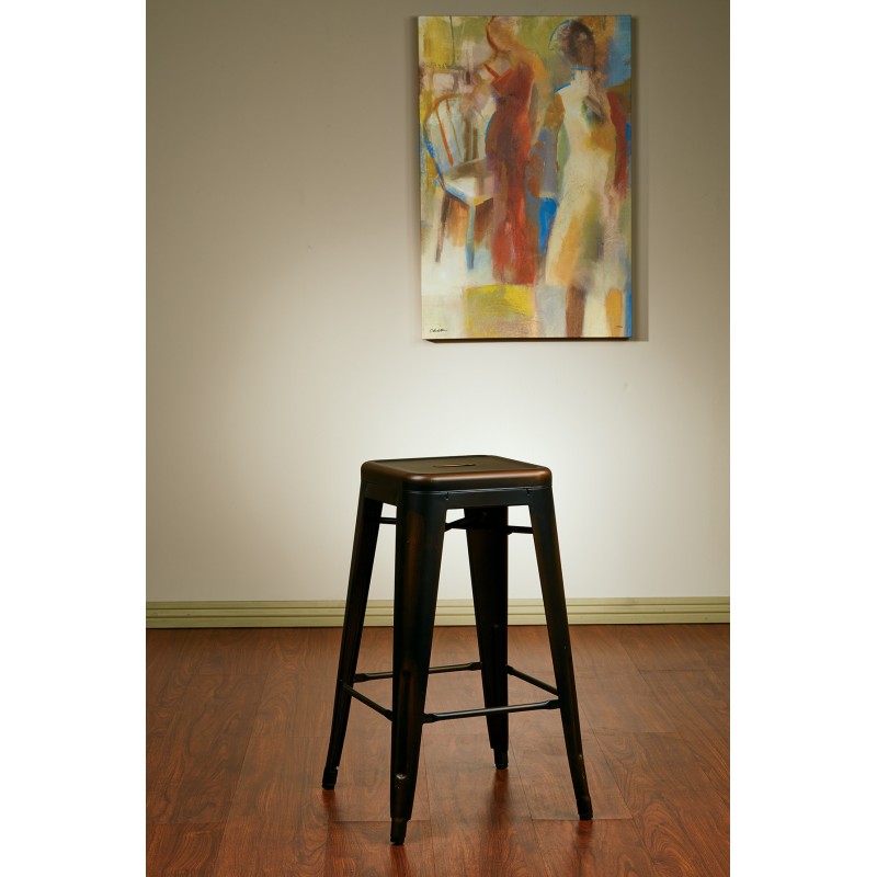 BRW3026A4-AC Bristow 26" Antique Metal Barstool, Antique COPPER FINISH, 4 PACK