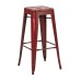 BRW3030A4-ARD Bristow 30" Antique Metal Barstool, Antique RED FINISH, 4 PACK