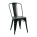 BRW293A2-C306 Bristow Metal Chair with Vintage Wood Seat, BLACK FINISH FRAME & ASH CRAZY HORSE FINISH SEAT, 2 PACK