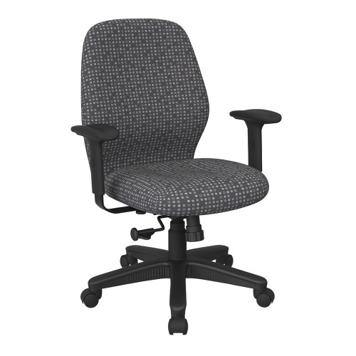 3121-K102 Mid Back 2-to-1 synchro Tilt Chair with 2 -Way Adjustable Soft Padded Arms