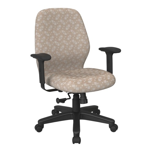 3121-K106 Mid Back 2-to-1 synchro Tilt Chair with 2 -Wy Adjustable Soft Padded Arms