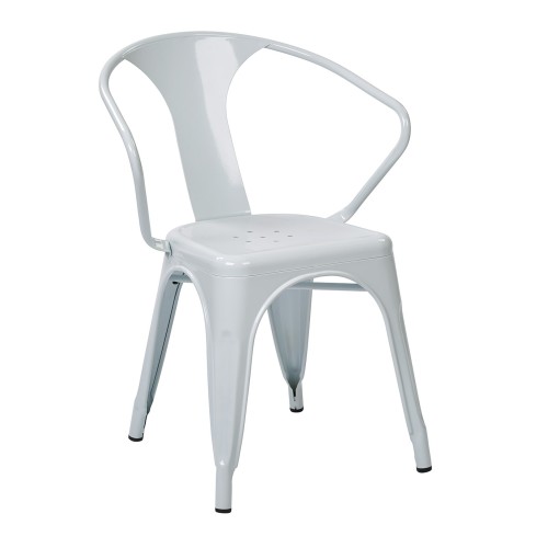 PTR2830A2-11 30" Metal Chair (2-Pack) (White)