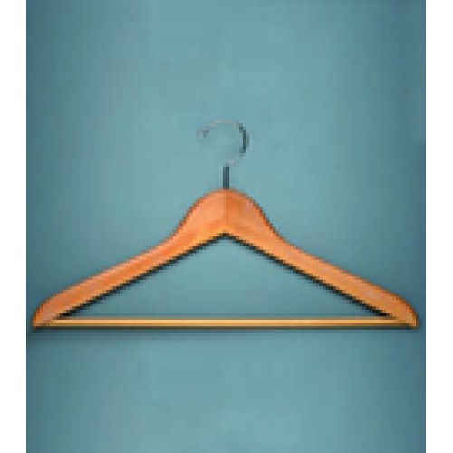 Clothing Hanger Male, Oak natural Gloss, Open Hook PVHMA01