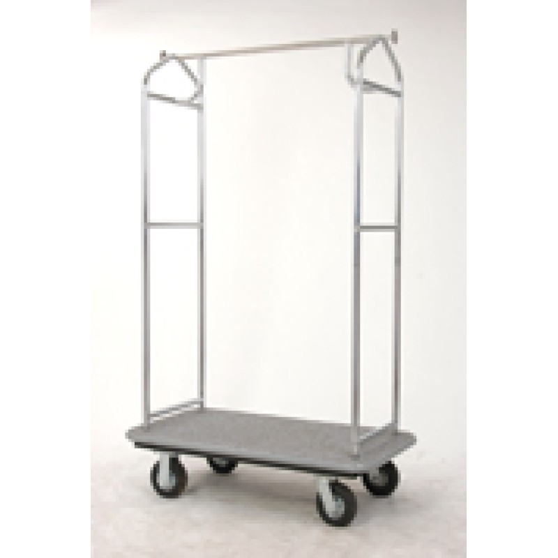 Bellman's Cart, Chrome Plated, Grey Carpet & Bumper