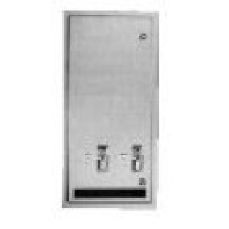 Recessed Dual Sanitary Napkin/Tampon Dispenser - Stainless Steel