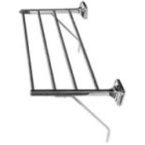 18" Diecast Towel Shelf with Wall Angle Brackets - Polished Chrome