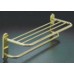 24" Towel Shelf With Bar / Semi-Concealed Mount - Polished Brass