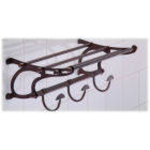 18" Paris Hotel Shelf - Coated Oil Rubbed Bronze