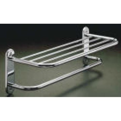 18" Towel Shelf with Bar / Semi-Concealed Mount - Polished Chrome